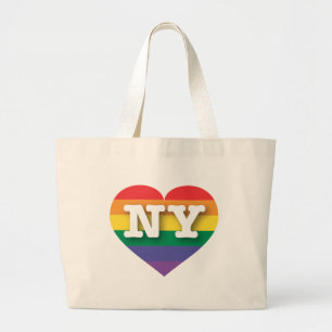 I Liebe New York Rainbow Heart Jumbo Stoffbeutel