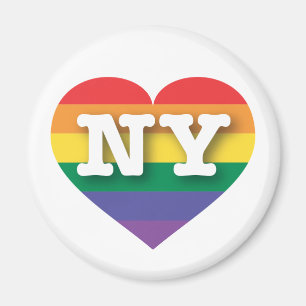 I Liebe New York Rainbow Heart Magnet