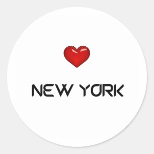 I Liebe New York Runder Aufkleber