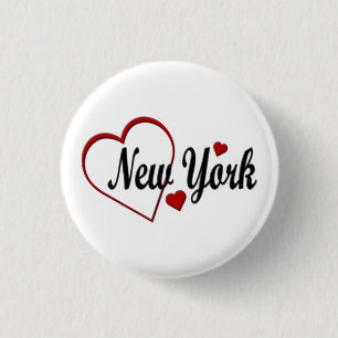 I Liebe New Yorker Herzen Button