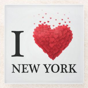 I Liebe-New- Yorkherzen Glasuntersetzer