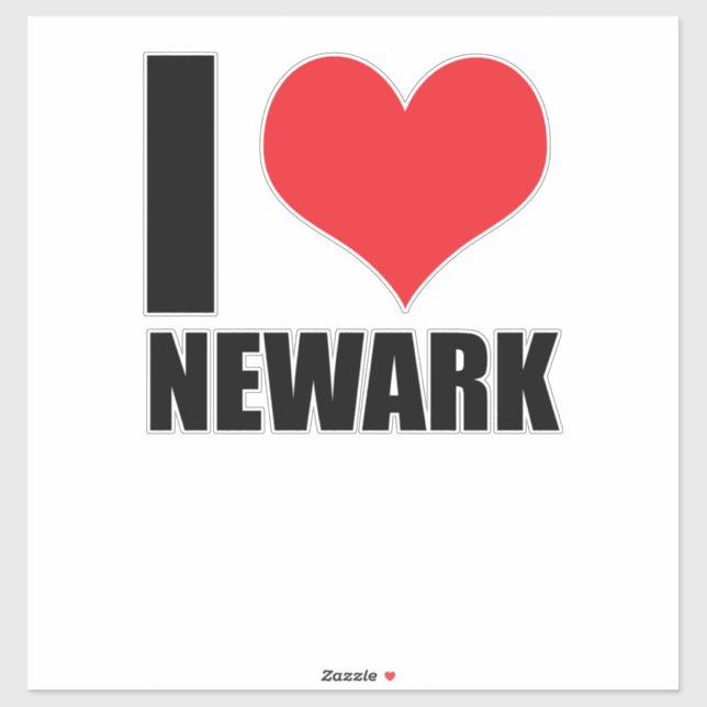 I Liebe Newark Aufkleber (Blatt)