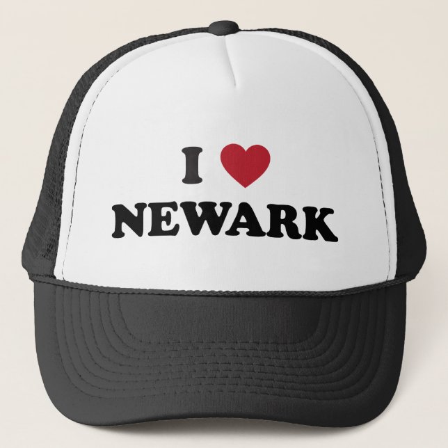 I Liebe Newark New-Jersey Truckerkappe (Vorderseite)