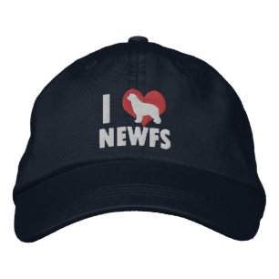 I Liebe Newfs bestickt Bestickte Kappe