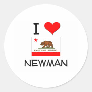 I Liebe NEWMAN Kalifornien Runder Aufkleber