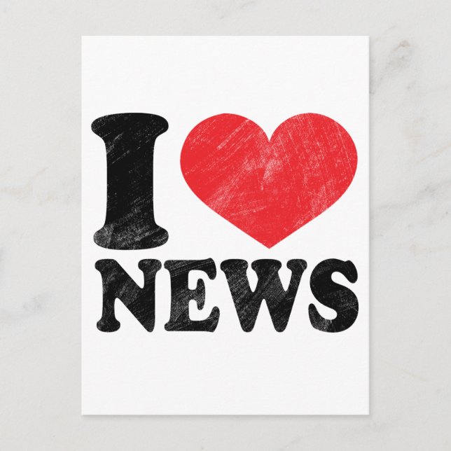 I Liebe News Postkarte (Vorderseite)