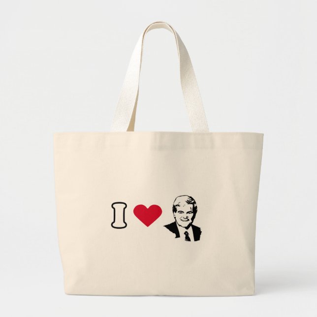 I Liebe Newt Gingrich Jumbo Stoffbeutel (Vorne)