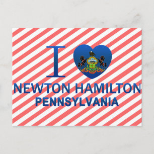 I Liebe Newton Hamilton, PA Postkarte