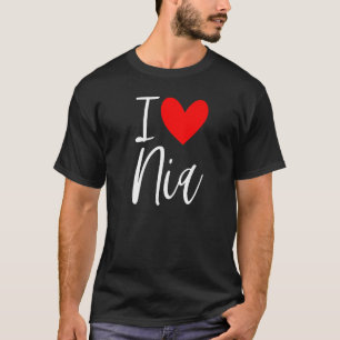 I Liebe Nia Name Personalisiert Girl Beste Freundi T-Shirt