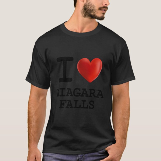 I Liebe Niagara Falls Tourist Er T-Shirt (Vorderseite)