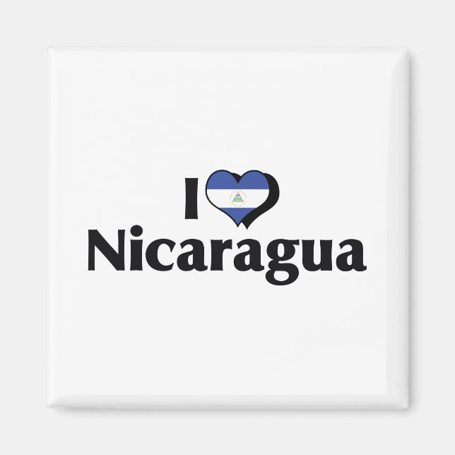 I Liebe Nicaragua Flag Magnet (Vorne)