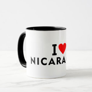I Liebe Nicaragua Land wie Herztourismus Tasse