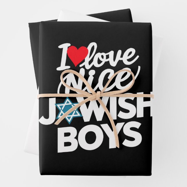 I Liebe Nice Judenjuden Juden Juden Hebrews Hanukk Geschenkpapier Set (Beispiel)