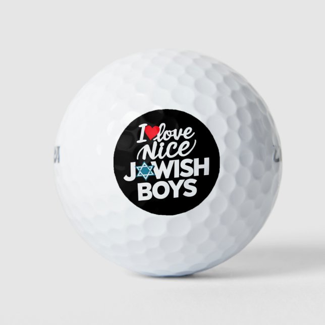 I Liebe Nice Judenjuden Juden Juden Hebrews Hanukk Golfball (Vorderseite)