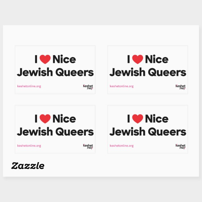 I Liebe Nice Juwish Queers Sticker Sheet (Blatt)