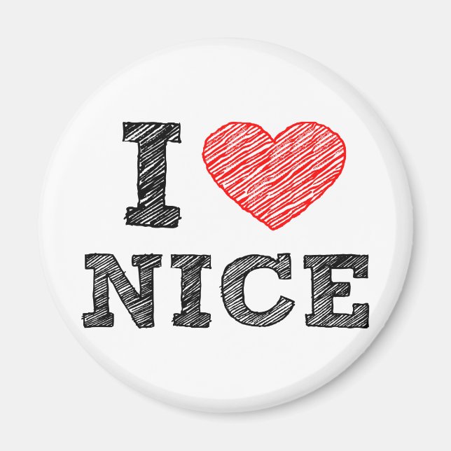 I Liebe Nice Magnet (Vorne)