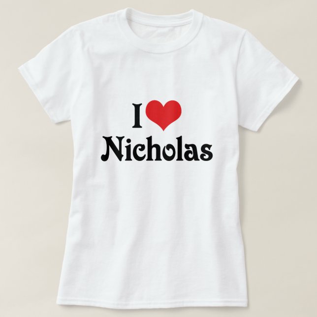 I Liebe Nicholas T-Shirt (Design vorne)