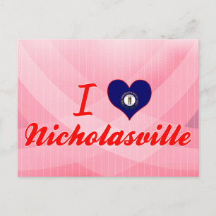 I Liebe Nicholasville, Kentucky Postkarte