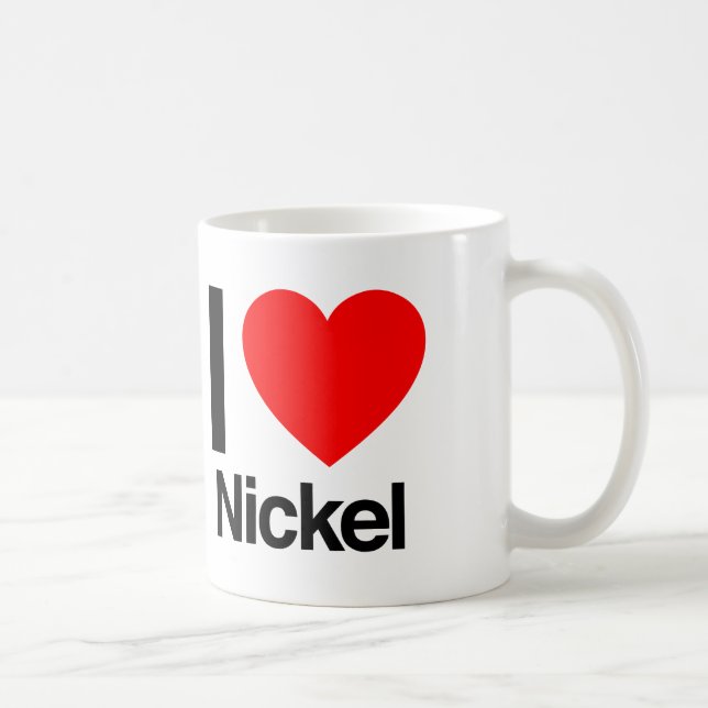 i Liebe Nickel Tasse (Rechts)