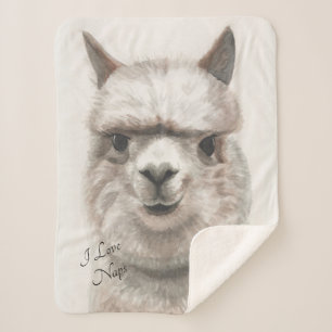 I Liebe Nickerchen Llama Sherpa Baby Blanket Sherpadecke