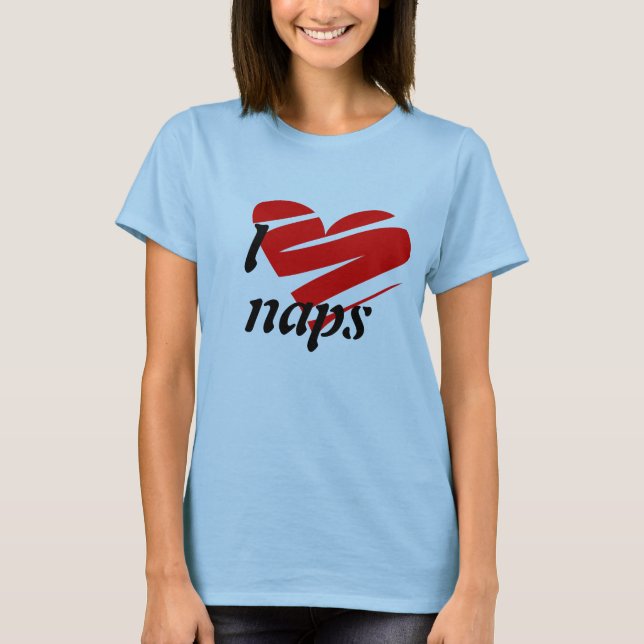 I Liebe-Nickerchen-Shirt T-Shirt (Vorderseite)