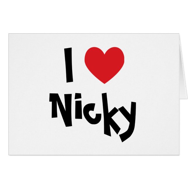 I Liebe Nicky (Vorderseite (Horizontal))