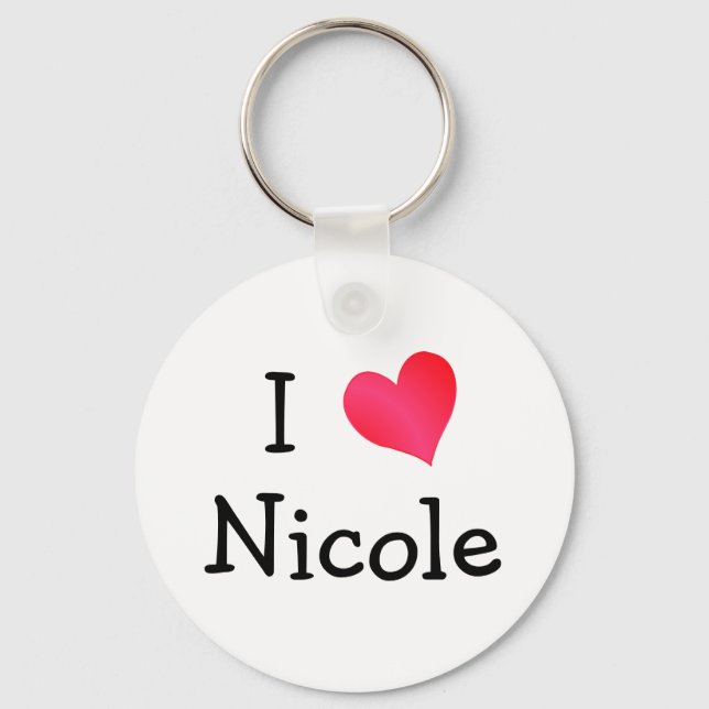 I Liebe Nicole Schlüsselanhänger (Vorderseite)