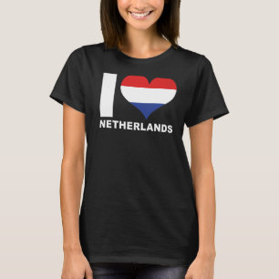 I Liebe Niederlande Herzenflagge Niederlande T-Shirt