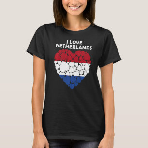 I Liebe Niederlande stolz auf niederländische Flag T-Shirt
