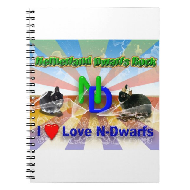 I Liebe Niederlande Zwarf Bunnies Notizblock (Vorderseite)
