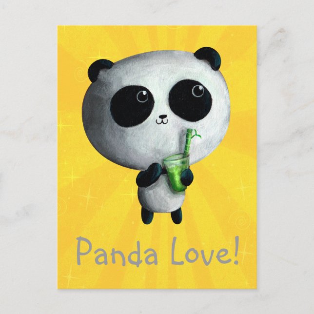 I Liebe Niedlich Pandas Postkarte (Vorderseite)