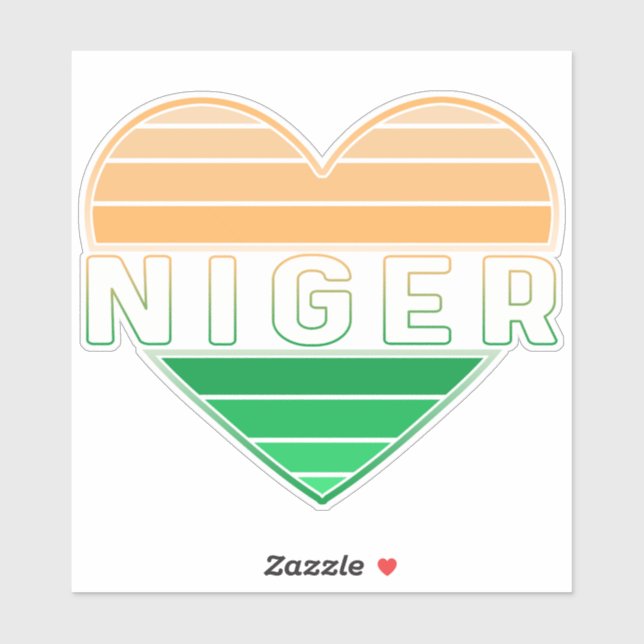 I Liebe Niger, Nigerien Aufkleber (Blatt)