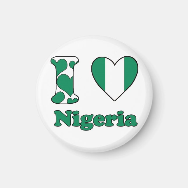 I Liebe Nigeria Magnet (Vorne)