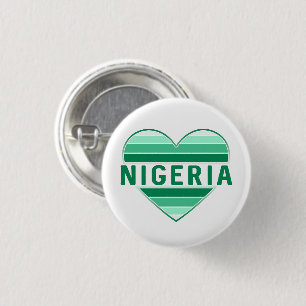 I Liebe Nigeria, nigerianisches Herz Button