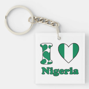 I Liebe Nigeria Schlüsselanhänger
