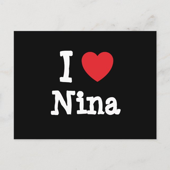 I Liebe Nina T - Shirt Postkarte (Vorderseite)