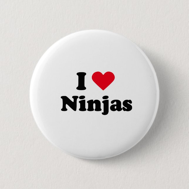 I Liebe Ninjas Button (Vorderseite)