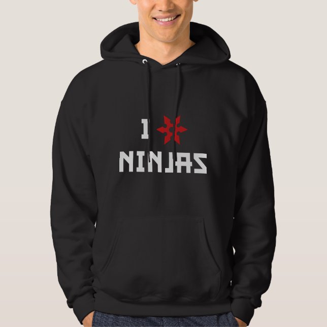 I Liebe Ninjas Hoodie (Vorderseite)