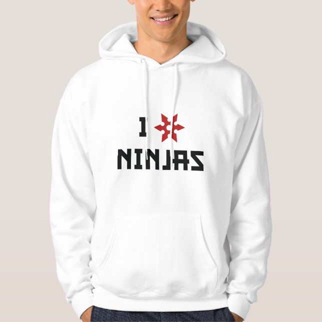 I Liebe Ninjas Hoodie (Vorderseite)