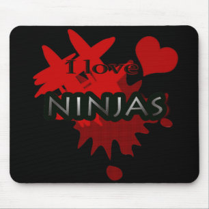 I Liebe Ninjas Mouse Pad Mousepad