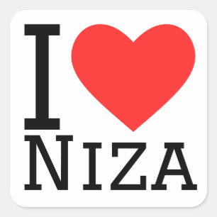 I Liebe Niza Quadratischer Aufkleber