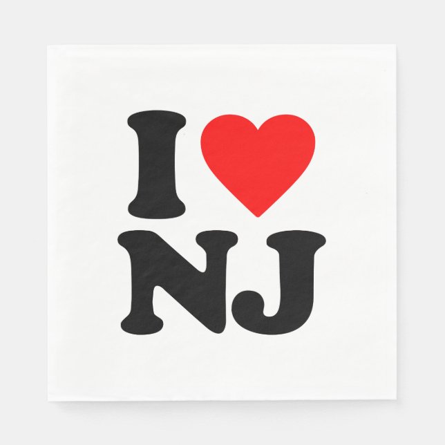 I LIEBE NJ SERVIETTE (Vorderseite)