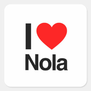 i Liebe nola Quadratischer Aufkleber