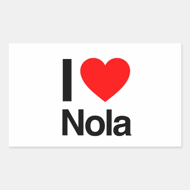 i Liebe nola Rechteckiger Aufkleber (Vorderseite)