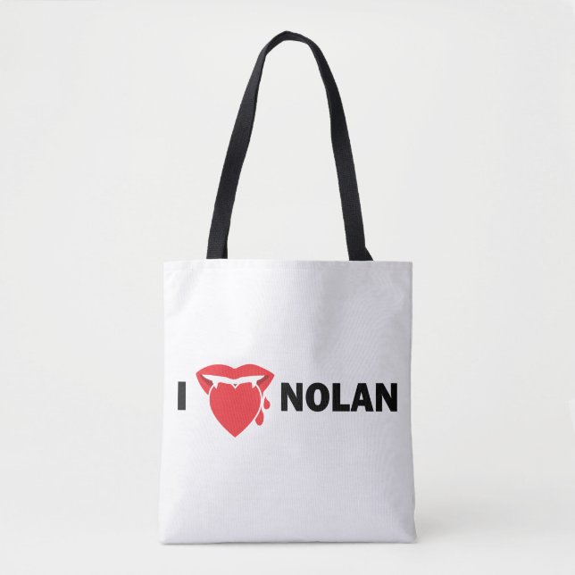 I Liebe Nolan Taschen-Tasche (Licht) (Vorderseite)