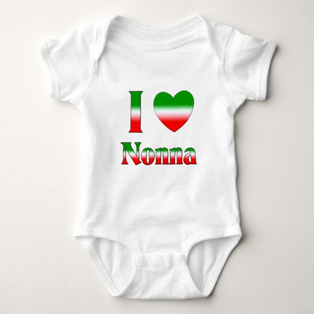 I Liebe Nonna (Italienische Großmutter) Baby Strampler (Vorderseite)