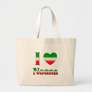 I Liebe Nonna (italienische Großmutter) Jumbo Stoffbeutel