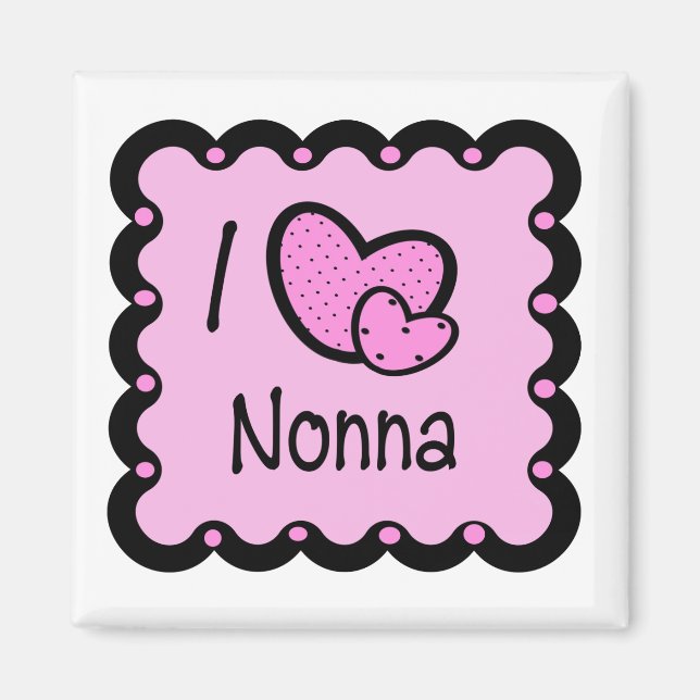 I Liebe Nonna Niedlich T - Shirt Magnet (Vorne)