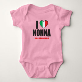 I LIEBE NONNA personalisiert Pink Baby Bodysuit Baby Strampler