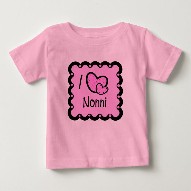 I Liebe Nonni niedlicher T - Shirt (Vorderseite)